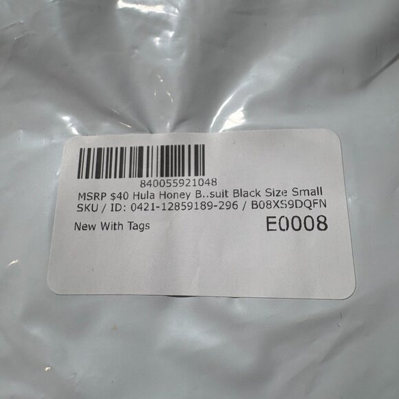 Hula Honey Ribbed One Piece Swimsuit Juniors' Size Small in Black New With Tags! - Picture 9 of 9